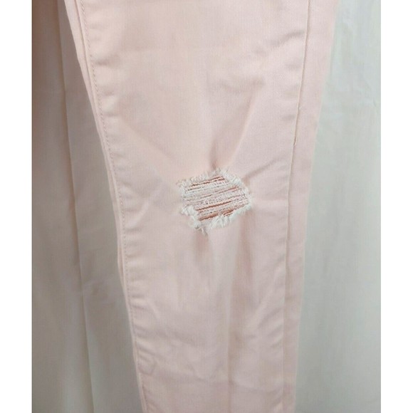 Love Lauren Conrad Womens Skinny Jeans Sz 4 Light Pink Heart Raw Hem Valentines - Picture 3 of 12